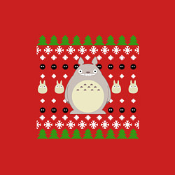 Свитшот хлопковый мужской Forest Totoro, цвет: красный — фото 2