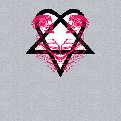 Свитшот хлопковый мужской HIM: Love and Death, цвет: меланж — фото 2