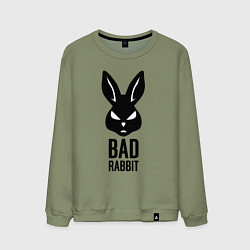 Свитшот хлопковый мужской Bad rabbit, цвет: авокадо