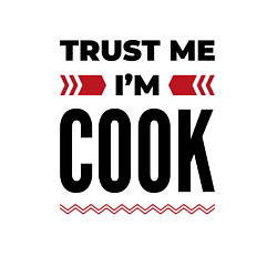 Свитшот хлопковый мужской Trust me - Im cook, цвет: белый — фото 2