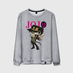 Свитшот хлопковый мужской Дзётаро Кудзё - character - stylization, цвет: меланж