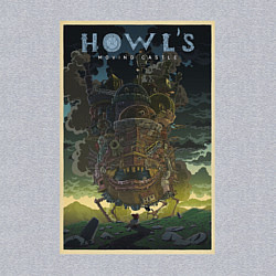 Свитшот хлопковый мужской Howls castle poster, цвет: меланж — фото 2