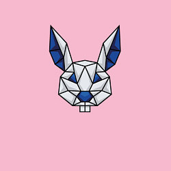 Свитшот хлопковый мужской Кролик lowpoly, цвет: светло-розовый — фото 2