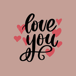 Свитшот хлопковый мужской Love U, цвет: пыльно-розовый — фото 2
