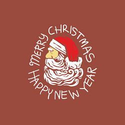 Свитшот хлопковый мужской Santa new year, цвет: кирпичный — фото 2