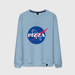 Свитшот хлопковый мужской Nasa - pizza, цвет: мягкое небо