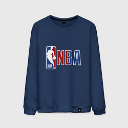 Свитшот хлопковый мужской NBA - big logo, цвет: тёмно-синий