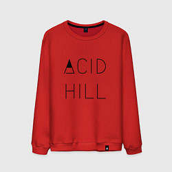 Свитшот хлопковый мужской Acid hill black, цвет: красный