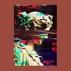 Свитшот хлопковый мужской Glitch pixel art, цвет: кирпичный — фото 2