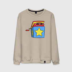 Свитшот хлопковый мужской Поппи Плейтайм: Бокси Бу, цвет: миндальный