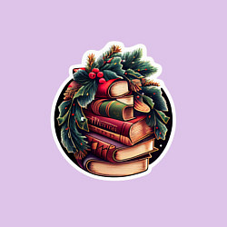 Свитшот хлопковый мужской Новый Год и книги, цвет: лаванда — фото 2