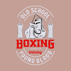 Свитшот хлопковый мужской Бокс старой школы, цвет: пыльно-розовый — фото 2