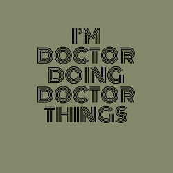 Свитшот хлопковый мужской Im doing doctor things, цвет: авокадо — фото 2