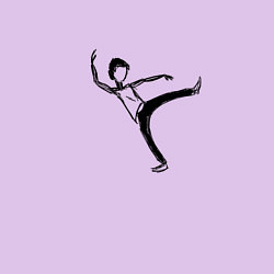 Свитшот хлопковый мужской Тень человека, цвет: лаванда — фото 2