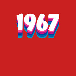 Свитшот хлопковый мужской Made in 1967 vintage art, цвет: красный — фото 2