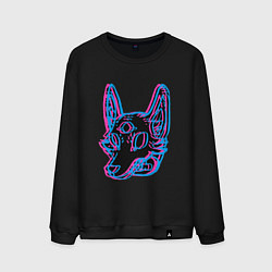 Свитшот хлопковый мужской Space Coyote, цвет: черный