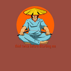 Свитшот хлопковый мужской Не беспокоить!, цвет: кирпичный — фото 2