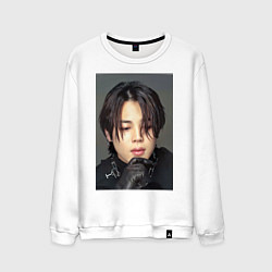 Свитшот хлопковый мужской Handsome Jimin, цвет: белый