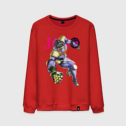 Свитшот хлопковый мужской Star Platinum stand of Jotaro Kujo - Jojo, цвет: красный