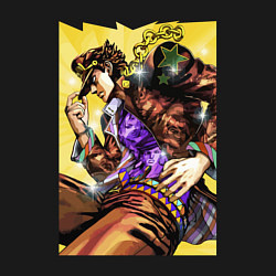 Свитшот хлопковый мужской Джотаро Куджо - JoJo Bizarre Adventure, цвет: черный — фото 2