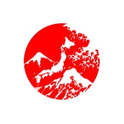 Свитшот хлопковый мужской Флаг Японии - красное солнце, цвет: белый — фото 2