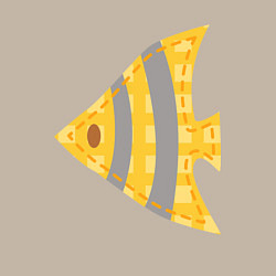 Свитшот хлопковый мужской Тропическая рыбка, цвет: миндальный — фото 2