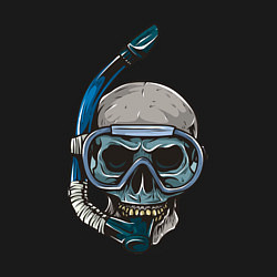 Свитшот хлопковый мужской Череп-водолаз, цвет: черный — фото 2