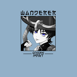 Свитшот хлопковый мужской Странник в квадрате, цвет: мягкое небо — фото 2