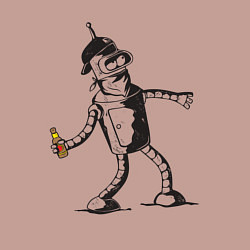 Свитшот хлопковый мужской Бендер граффити, цвет: пыльно-розовый — фото 2