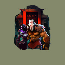 Свитшот хлопковый мужской Templar Assassin and Juggernaut, цвет: авокадо — фото 2