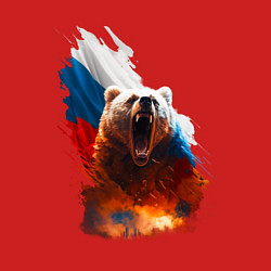 Свитшот хлопковый мужской Злой русский медведь, цвет: красный — фото 2