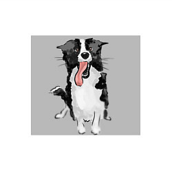 Свитшот хлопковый мужской Уставший пёс, цвет: белый — фото 2