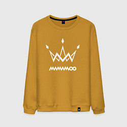 Свитшот хлопковый мужской Mamamoo white logo, цвет: горчичный