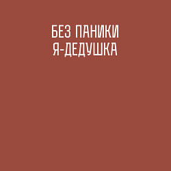 Свитшот хлопковый мужской Без паники я дедушка, цвет: кирпичный — фото 2