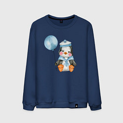 Мужской свитшот Пингвин с синим шариком