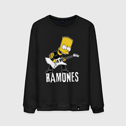 Мужской свитшот Ramones Барт Симпсон рокер