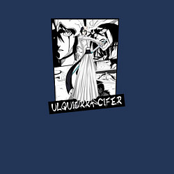 Свитшот хлопковый мужской Улькиорра Шифер на фоне манги, цвет: тёмно-синий — фото 2