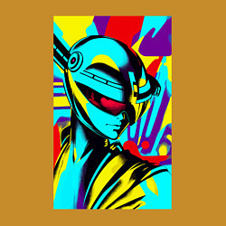 Свитшот хлопковый мужской Alien - neural network - pop art, цвет: горчичный — фото 2