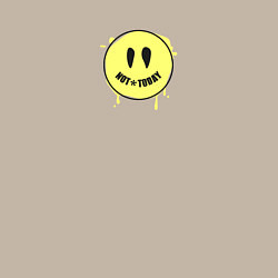 Свитшот хлопковый мужской Смайлик говорящий not today, цвет: миндальный — фото 2