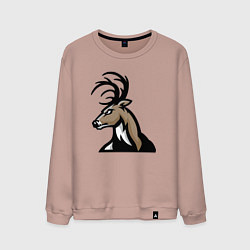 Свитшот хлопковый мужской Deer mood, цвет: пыльно-розовый