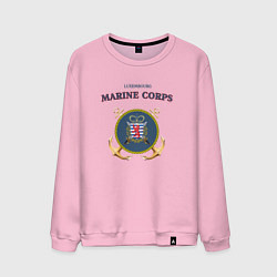 Свитшот хлопковый мужской Корпус морской пехоты княжества Люксембург, цвет: светло-розовый