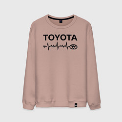 Свитшот хлопковый мужской Любимая Тойота, цвет: пыльно-розовый