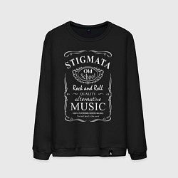 Свитшот хлопковый мужской Stigmata в стиле Jack Daniels, цвет: черный
