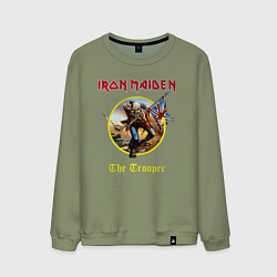 Свитшот хлопковый мужской The trooper Iron Maiden, цвет: авокадо