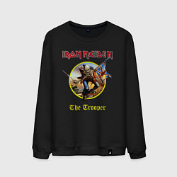 Свитшот хлопковый мужской The trooper Iron Maiden, цвет: черный