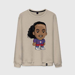 Свитшот хлопковый мужской Ronaldinho Barcelona, цвет: миндальный
