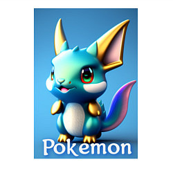 Свитшот хлопковый мужской Pokemon Vaporeon, цвет: белый — фото 2