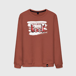 Свитшот хлопковый мужской Рок тяжелая музыка, цвет: кирпичный