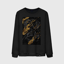 Мужской свитшот Дракон в золоте