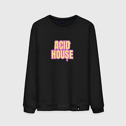 Мужской свитшот Acid house стекающие буквы